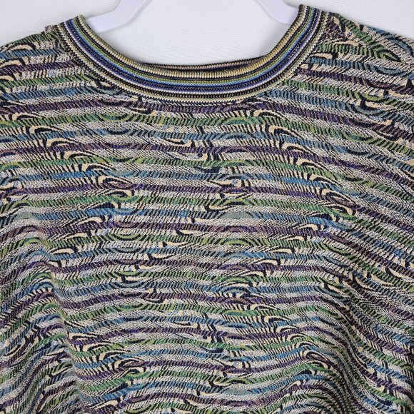 Jhane Barnes Men Large Knit Sweater Coogi Bill Cosby style Crewneck Abstract - Picture 4 of 7